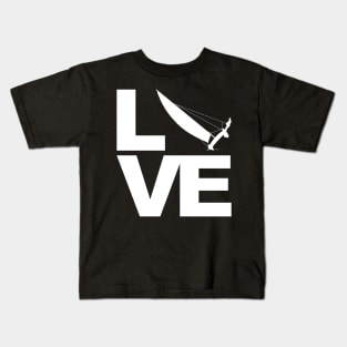 Love - trapeze sailing Kids T-Shirt